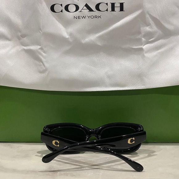 Coach Hardware Narrow Rectangle Sunglasses NIB main image 5